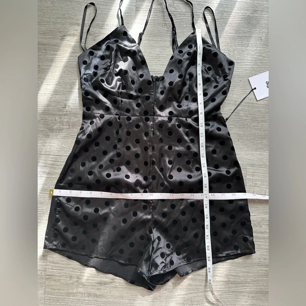 By the way Chic Black Polka Dot Romper - Picture 3 of 5